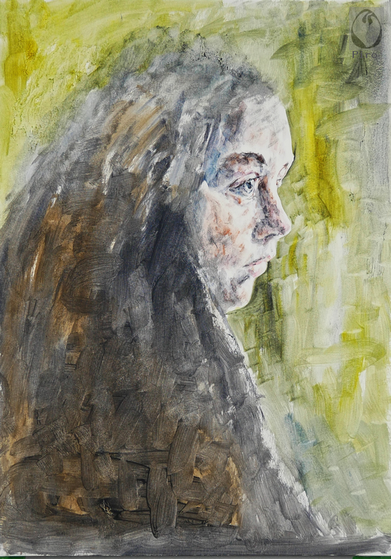 oil on paper - olio su carta di Piro